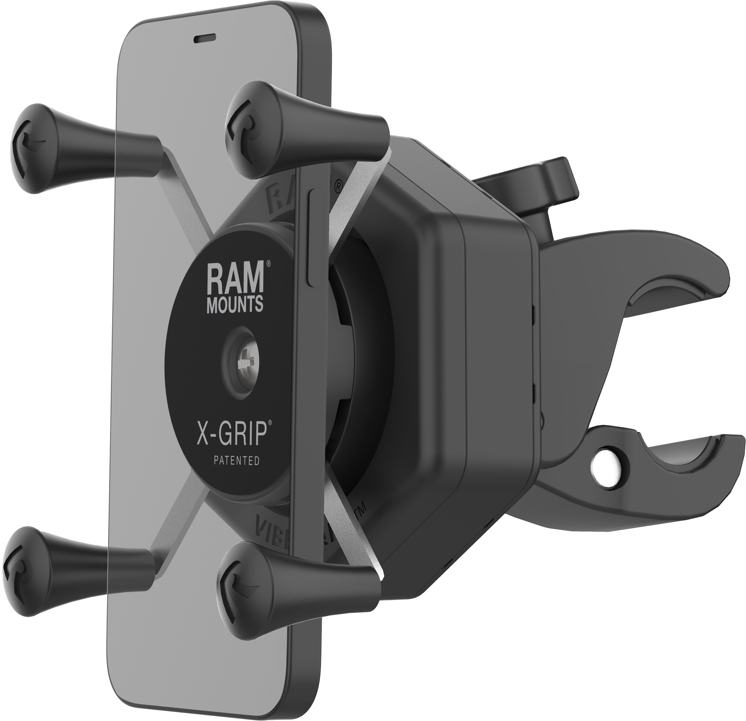 RAM X-GRIP VIBE-SAFE PHONE MOUNT WITH SMALL TOUGH-CLAW