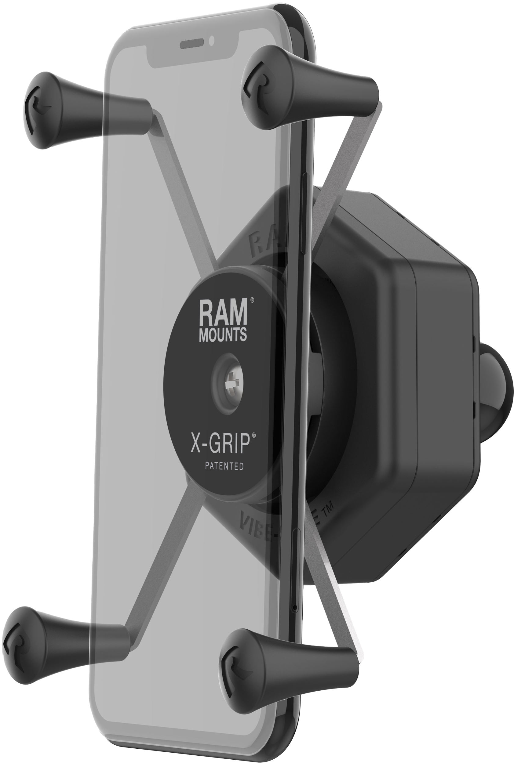 RAM X-GRIP VIBE-SAFE PHONE HOLDER LARGE WITH BALL ADAPTER
