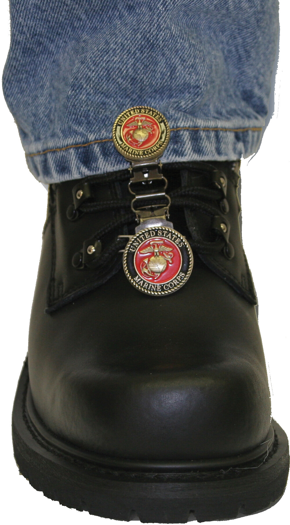 RYDER CLIPS CLIPS FOR LACED BOOTS USMC BLACK & RED