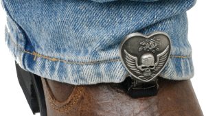 RYDER CLIPS CLIPS FOR STIRRUP/STRAP BOOTS HEART/SKULL
