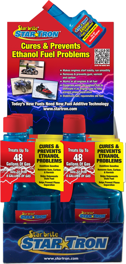 STAR BRITE ENZYME FUEL TREATMENT 8OZ 6/PK W/COUNTER DISPLAY
