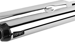 TBR COMP-S SLIP-ON M8 FLH/FLT CHROME W/CF ENDCAP