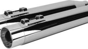 TBR COMP-S SLIP-ON M8 FLH/FLT CHROME W/POLISHED ENDCAP