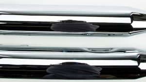 TBR COMP-S SLIP-ON TC FLH/FLT CHROME W/BLACK SLASH ENDCAP