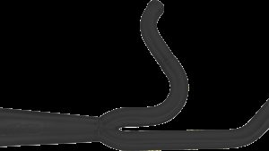 TBR COMP-S 2-1 M8 FLH/FLT BLACK W/TURNOUT BLACK ENDCAP