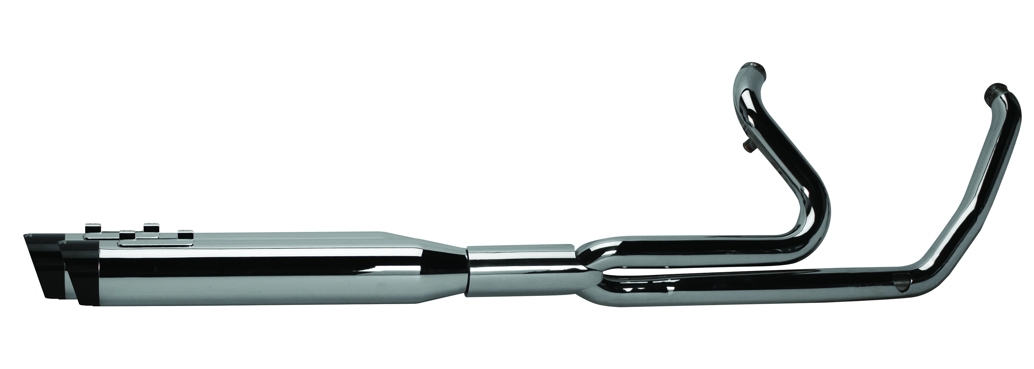 TBR COMP S 2IN1 W/GHOST TOURING M8 CHROME W/BLACK SLASH END CAP