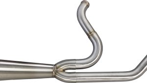 TBR COMP-S 2-1 M8 SOFTAIL BRUSHED W/TURNOUT BLACK ENDCAP