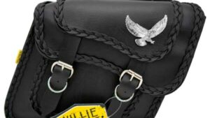 WILLIE & MAX SADDLEBAG COMPACT SLANT BLACK MAGIC 12"X9.5"X2.5"