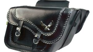 WILLIE & MAX SADDLEBAG SUPER SLANT BLACK MAGIC 16"X11"X6.5"