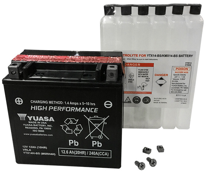 YUASA BATTERY YTX14H-BS MAINTENANCE FREE
